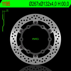 Disque de frein avant flottant rond NG ø 267 mm 1195 | FAZER FZX 750, RD LC 500, T-MAX XP 500