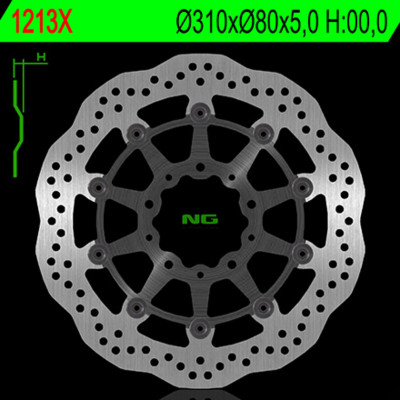 Disque de frein avant pétale flottant marque Ng | Compatible Motos KAWASAKI