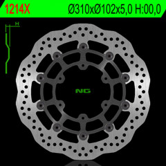 Disque de frein avant pétale semi-flottant NG 1214X | GSX R 1000, GSX R ABS, GSXR GSXR1000 11-13
