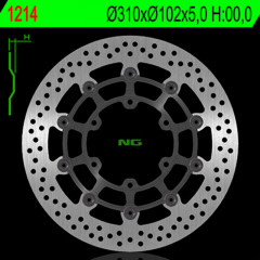Disque de frein avant rond flottant NG BRAKES | GSX R 600, 750, 1000, ABS 1000