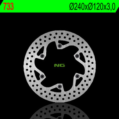 Disque de frein fixe : 733 marque NG BRAKES | CR 125, 250, WR 125, 250