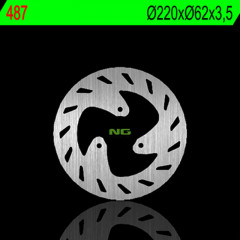 Disque de frein fixe arrière NG BRAKES 487, compatible EX 220 IT 62 ET 80 EP 3,5 | RS3 50, 125