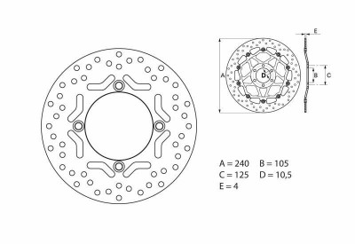 Disque de frein fixe avant Brembo Oro - Prix par unité | Maxiscooter HONDA