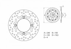 Disque de frein fixe avant Brembo Oro - Prix par unité | Maxiscooter HONDA