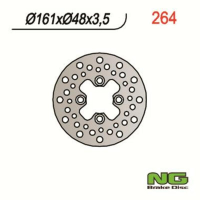 Disque de frein fixe avant droit et gauche marque NG BRAKES 264 | YAMAHA