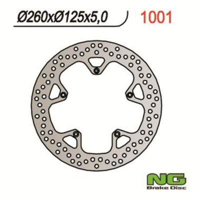Disque de frein fixe avant gauche marque NG BRAKES | PIAGGIO, APRILIA, GILERA