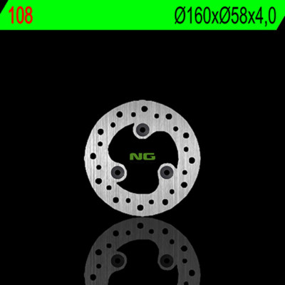 Disque de frein fixe avant gauche marque Ng BRAKES EX 160 IT 58 et 80 EP 4