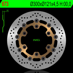 Disque de frein fixe avant gauche NG BRAKES 673 | SUZUKI FREEWIND XF 650 '97-'03