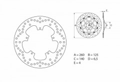 Disque de frein fixe Brembo Série Oro - Prix par unité | PIAGGIO, APRILIA, GILERA