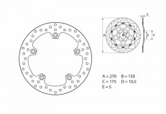 Disque de frein fixe Brembo Série Oro | Maxiscooter BMW C GT 650, SPORT 600, 650