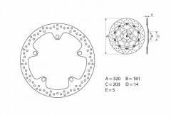 Disque de frein fixe marque Brembo Oro : 68B407D7 | Compatible Motos BMW