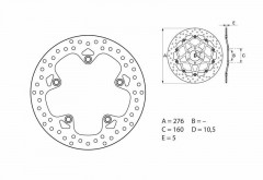 Disque de frein fixe marque Brembo Série Oro 68B407G9 | Compatible Motos BMW