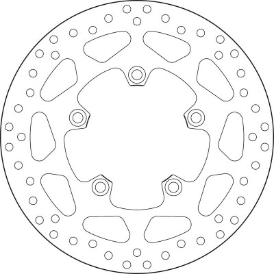 Disque de frein fixe Oro Brembo 68B407H5 | TIGER 1200, EXPLORER, TROPHY SE, 800 TIGER XC 13-