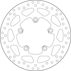 Disque de frein fixe Oro Brembo 68B407H5 | TIGER 1200, EXPLORER, TROPHY SE, 800 TIGER XC 13-