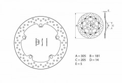 Disque de frein fixe Oro marque Brembo - Référence 168B407D6 | Moto BMW