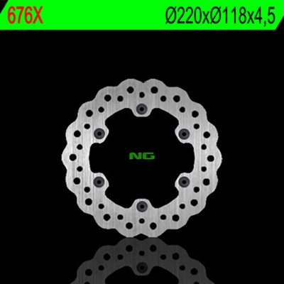 Disque de frein fixe pétale : 676X - Marque NG | DRZE 400, DRZS 400, RM 125/250, RMX 250