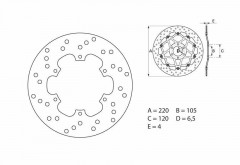 Disque de frein fixe Série Oro Brembo - Prix unitaire, Référence 68B40738