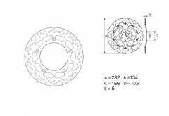 Disque de frein fixe SERIE ORO Brembo 68B407F8 | TMAX 560, TECH MAX, T-MAX XP 530