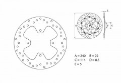 Disque de frein fixe SERIE ORO Brembo, 68B40778 | X-MAX TP R 250, X-MAX YP R 125, YP R