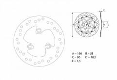 Disque de frein fixe SERIE ORO, Marque Brembo, Référence 68B40716 - Prix par disque