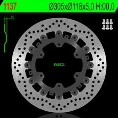 Disque de frein flottant avant marque Ng BRAKES | Compatible Motos BMW