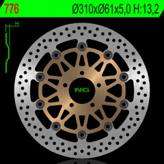Disque de frein flottant avant marque Ng BRAKES | Compatible Motos KAWASAKI