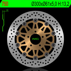 Disque de frein flottant avant marque NG BRAKES | KAWASAKI, SUZUKI, TRIUMPH, YAMAHA