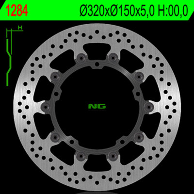 Disque de frein flottant avant NG BRAKES : 1284 | SPEED TRIPLE 1050, TROPHY SE 1200