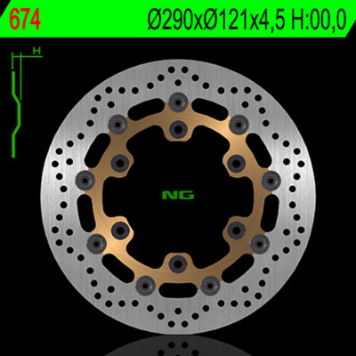 Disque de Frein Flottant Avant NG BRAKES 674 | SUZUKI DR SE 650 '96-'02