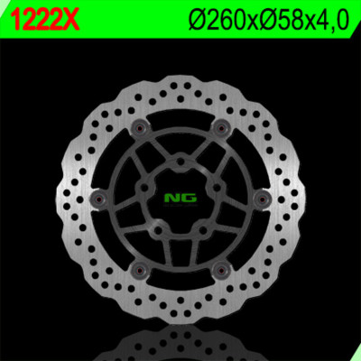 Disque de frein flottant avant Wave, Ø 260, marque NG BRAKES - Modèle 1222X | KAWASAKI, KYMCO