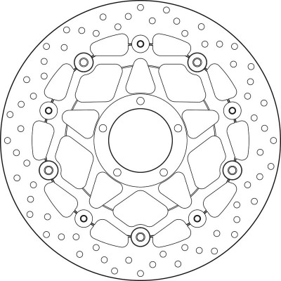 Disque de frein flottant Brembo Série Oro 78B40886 | STREETFIGHTER 848, S 12