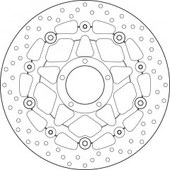 Disque de frein flottant Brembo Série Oro 78B40886 | STREETFIGHTER 848, S 12