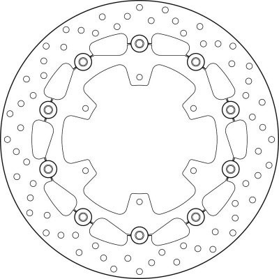 Disque de frein flottant Brembo Série Oro 78B408A8 | ENDURO R 690, SMC-R