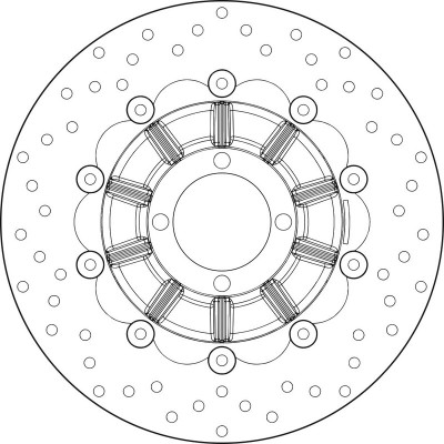 Disque de frein flottant marque Brembo Série Oro 78B40892 | Compatible Moto BMW