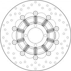 Disque de frein flottant marque Brembo Série Oro 78B40892 | Compatible Moto BMW