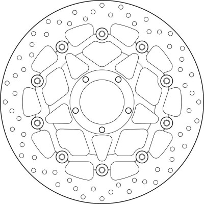 Disque de frein flottant marque Brembo Série Oro 78B408A4 | Moto DUCATI