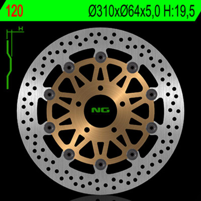 Disque de frein flottant marque Ng BRAKES Avant Droit & Gauche | Moto SUZUKI