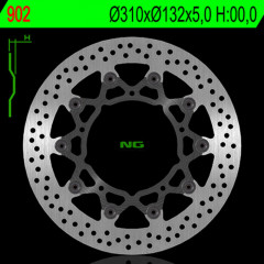 Disque de frein flottant NG Brake Disc : 902, avant droit et gauche. | YAMAHA