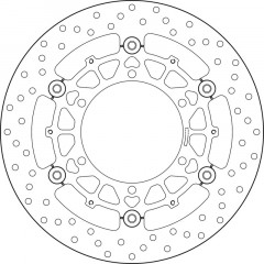 Disque de frein flottant Oro : 78B40846, marque Brembo | Compatible Moto BMW