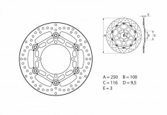 Disque de frein flottant Oro Brembo 78B40810 | Motocross, Moto KAWASAKI, SUZUKI