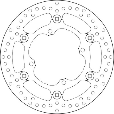 Disque de frein flottant Oro Brembo 78B40844 | KX 250, 450, KXF 250, 450