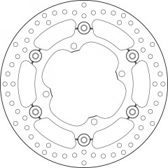 Disque de frein flottant Oro Brembo 78B40844 | KX 250, 450, KXF 250, 450