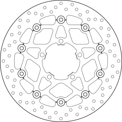 Disque de frein flottant Oro Brembo, Référence 78B40869 | Moto TRIUMPH