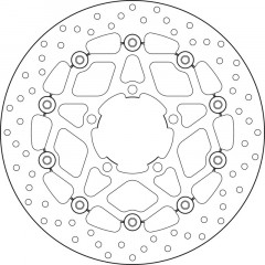 Disque de frein flottant Oro Brembo, Référence 78B40869 | Moto TRIUMPH