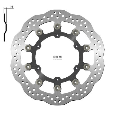 Disque de frein flottant Pétale 1224XG marque NG Brake Disc | KTM, HUSQVARNA, HUSABERG