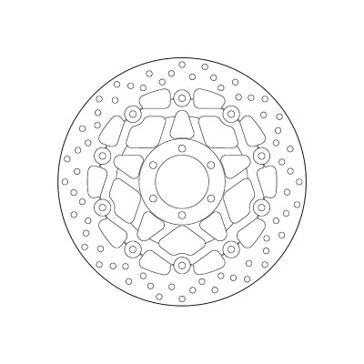 Disque de frein flottant Série Oro marque Brembo : 78B408A2 | Compatible Moto