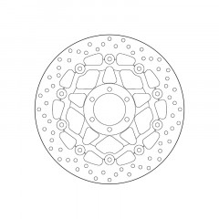 Disque de frein flottant Série Oro marque Brembo : 78B408A2 | Compatible Moto