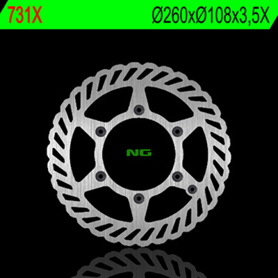 Disque de frein pétale fixe avant marque NG BRAKES 731X | Motocross, Moto GAS GAS