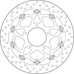 Disque de frein rond flottant Brembo Série Oro, référence 78B40893 | MV AGUSTA