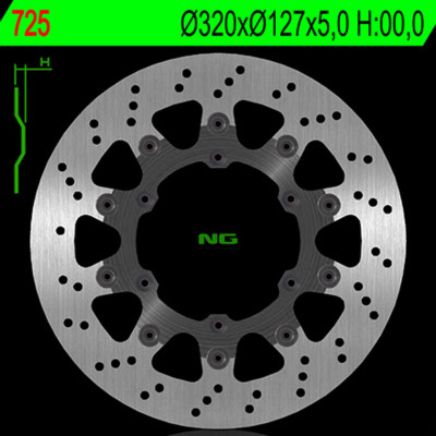Disque de frein semi-flottant rond, NG BRAKE DISC : 725 | LC4 640, SMC 690, SMC-R, SMR, SUPERMOTO